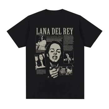 Singer Lana Del Rey Print T Shirt Women Fashion Hip Hop men's tshirts Streetwear Harajuku Short Sleeve T-Shirt Unisex summer tee 1