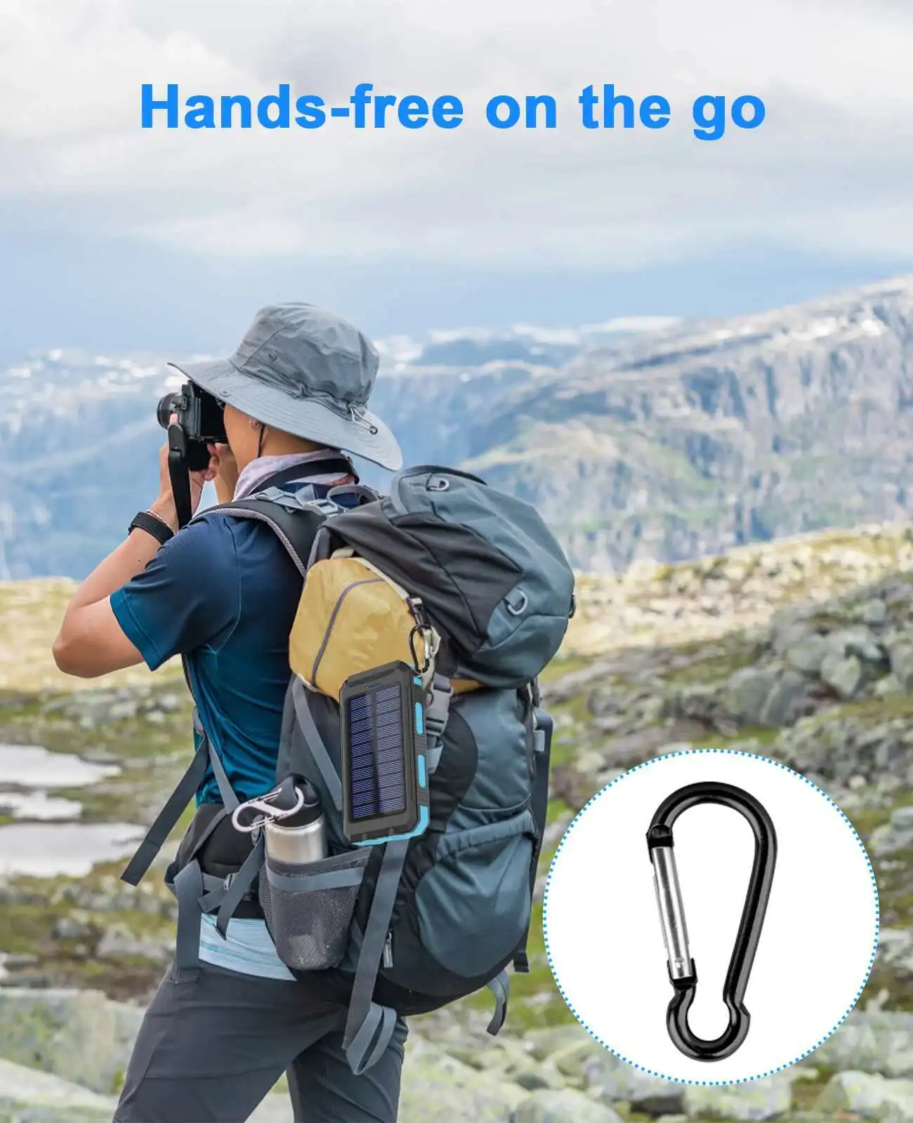 Xilecaly Waterproof Power Bank 20000Mah Dual USB Travel Outdoor Mobile Phone Charger Solar Powerbanks For Camping For iphone 16 6
