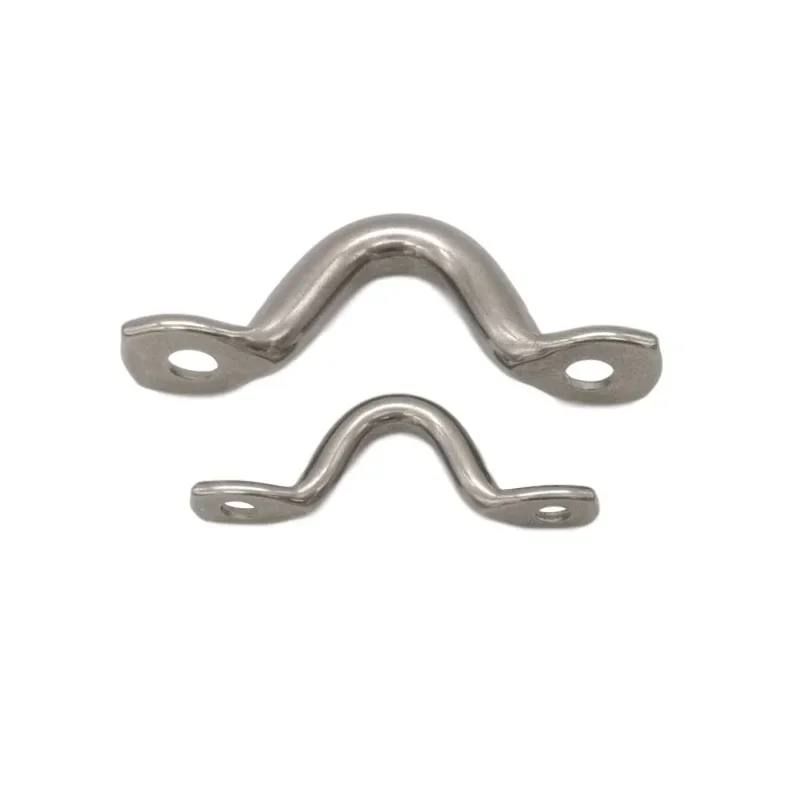 10Pcs 4mm 5mm 6mm Stainless Steel Pad Eye Strap for Boat Door Handle Pull Hardware,marine accessories,marine eye plate,marine hardware