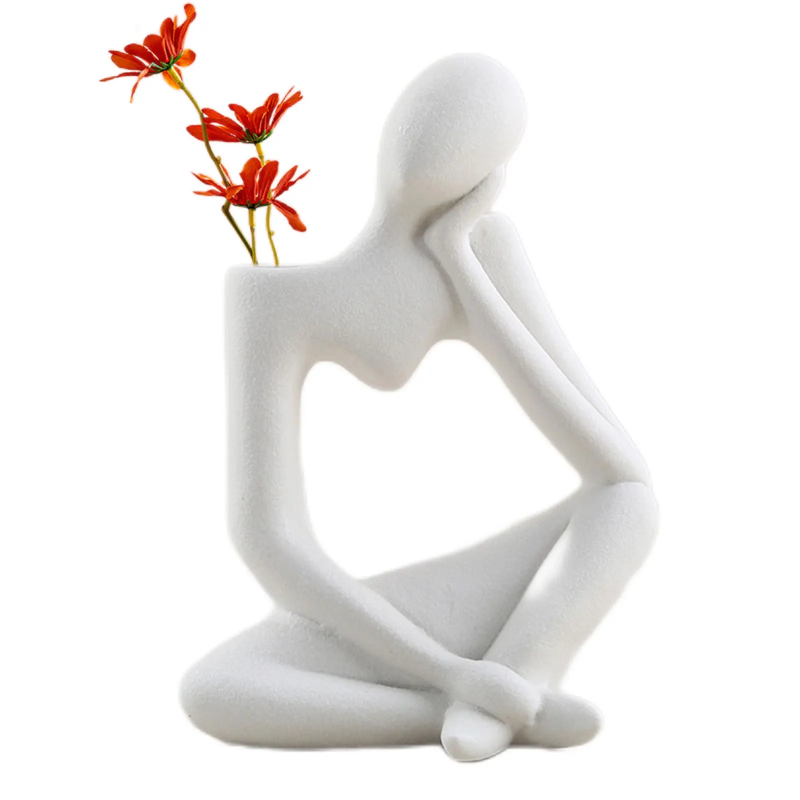 

Статуи и скульптуры для ваз Thinker, белая и желтая искусственная форма для украшения дома и офиса