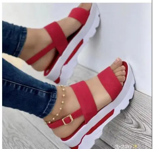 2022 Fashion Wedge Female Platform Buckle Strap Street Summer Outdoor Shoes Punk Beach Wedges Women Sandals Sandalias De Mujer