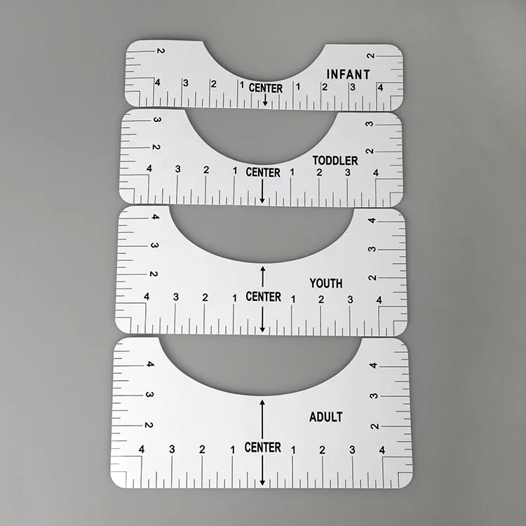 New 4pcs/set T-Shirt Alignment Ruler T Shirt Alignment Tool for Chart Drawing Template Clothing Pattern Design DIY Sewing Tools