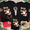 Merry Xmas Matching Family Christmas Shirts Family Christmas Shirts Xmas Tees Father Mother Kids T-shirt Baby Romper 4