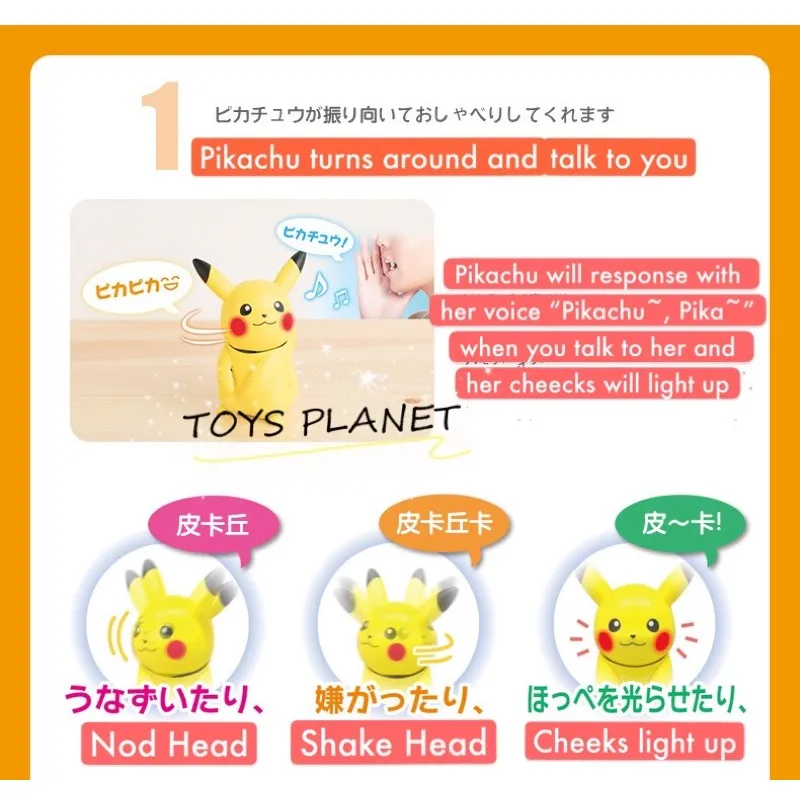 Original TAKARA TOMY Pokémon Hello Pika Hello Pocha Vui