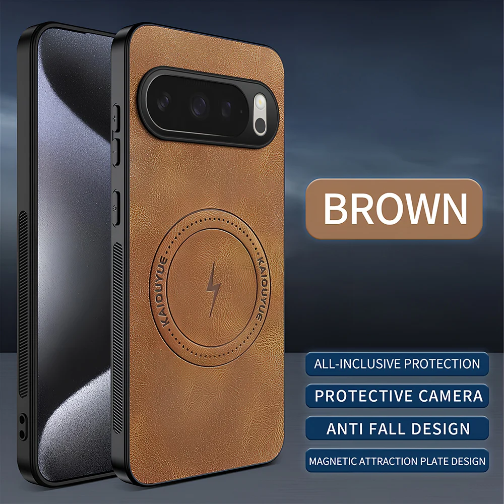 Magnetic Fashion PU Leather Shockproof Phone Case with Hard Plastic Protection