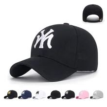 

Men's Solid Color Baseball Caps Summer Sunshade Cap Street MY New York Youth Hat Casual Women Spring Autumn Snapback Golf Hat