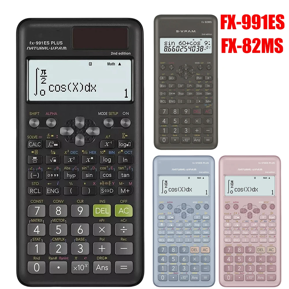 991EX FX-82MS Scientific Calculator Original Digital Display 696 Function For High School University Solar Scientific Calculator scientific calculator