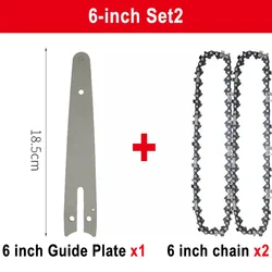 Portable Mini Chainsaw Chain Guide and Accessories - 1/4 Inch Blade (6-inch Set2)