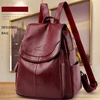 Ladies Bookbag Rucksack Women Large Capacity Backpack Purses High Quality Leather Female Vintage Bag School Bags Travel Bagpack 1