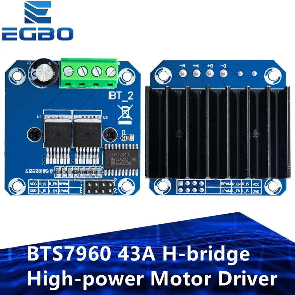 1~2PCS H-Bridge High-Power Motor Driver Module, DIY Smart Car Current Diagnostic for Arduino, Double BTS7960, 43A, EGBO image 1