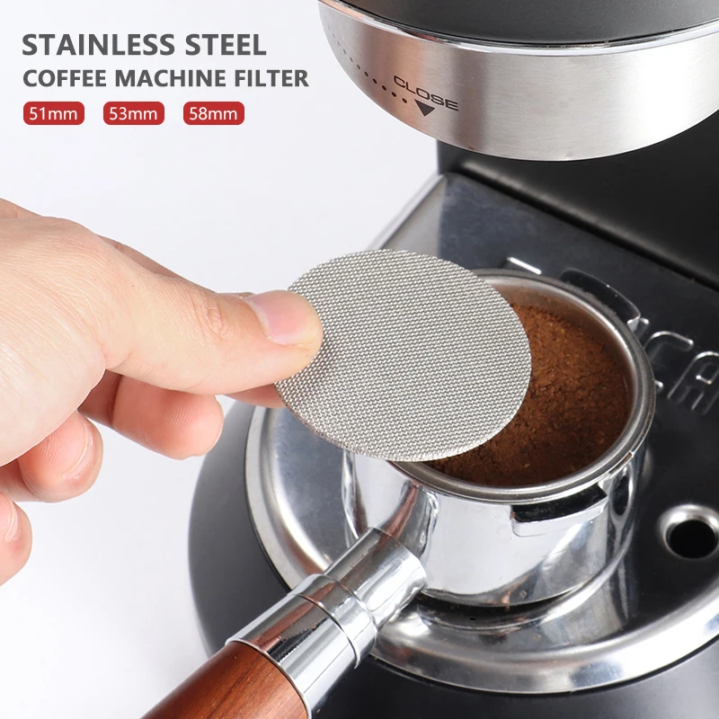 

51/53/58MM Coffee Filter Plate Replacement Backflush Filter Mesh Screen Portafilter for Coffee Machine Handle Puck Screen