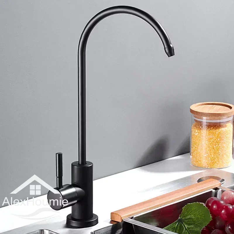 Rubinetto Per Filtro Acqua In Acciaio Inossidabile, 1/4 Di Pollice, Con Rotazione 360° Per Osmosi Inversa E Depuratori