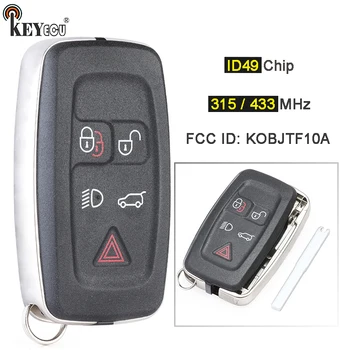 Keyforkess 315/ 433MHz ID49 Chip FCC ID: KOBJTF10A sostituzione Smart Remote Key Fob key per Land Rover LR4 Range Rover Evoque Sport