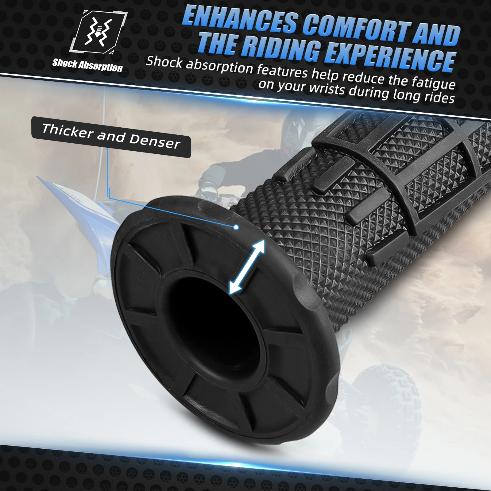 Lenkerhandgriffe 7/8 Zoll Universal für Yamaha YFZ450 Raptor 700 R Blaster 200 Banshee 350 KTM 450SX Honda Suzuki Kawasaki ATV – Detail 9