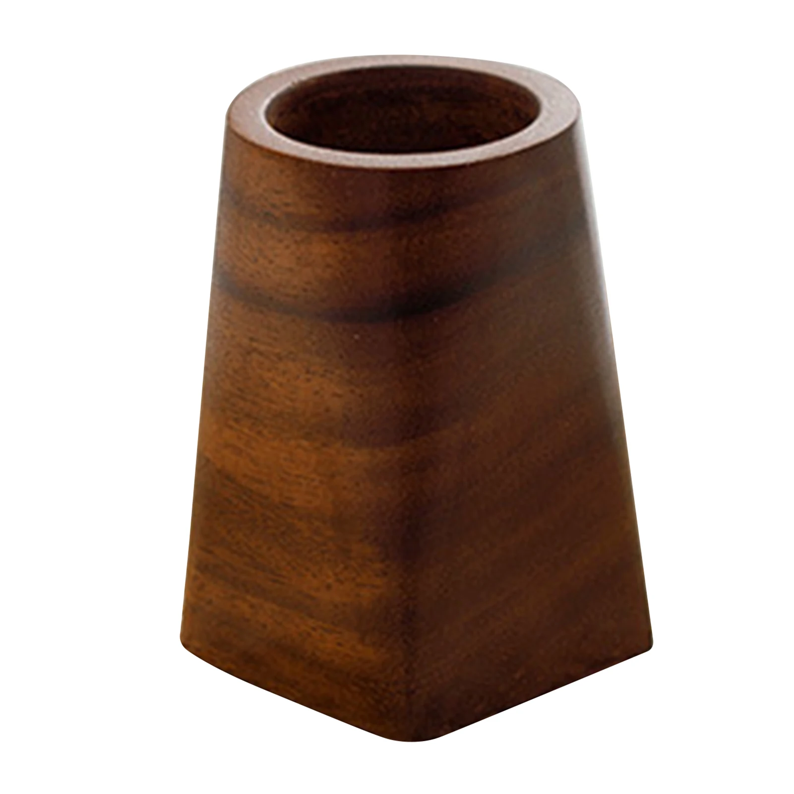 Vintage Walnut Wood Desktop Organizer and Pen Holder