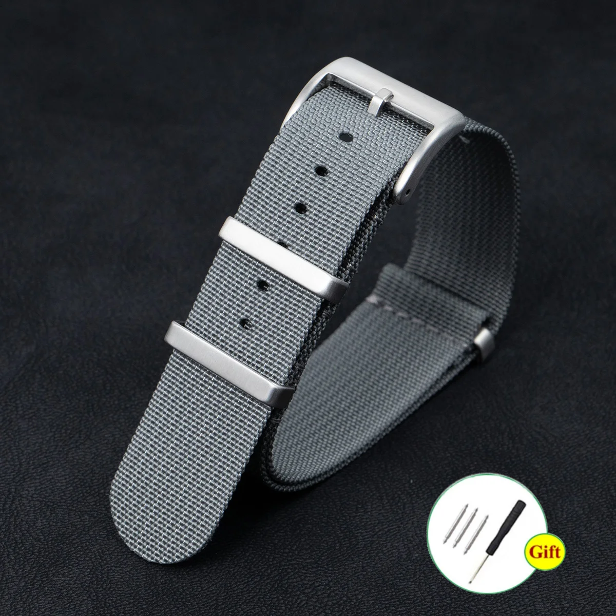Ribbed Nylon Watch Strap - Durable Watchband Accessory