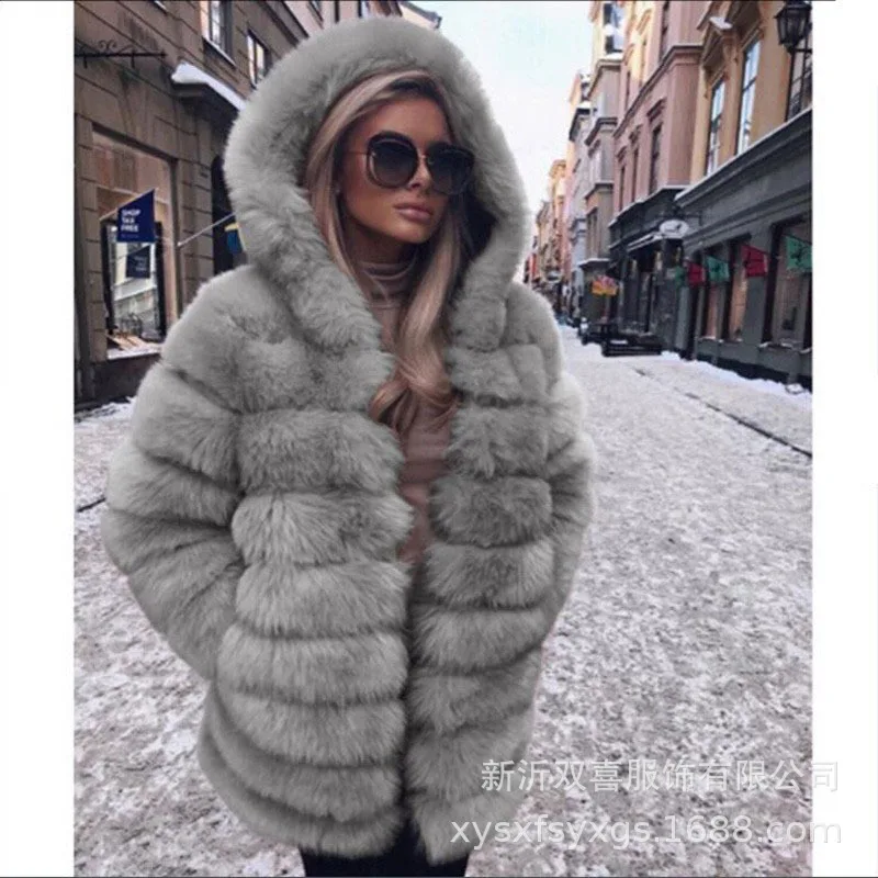 

Новинка меховое пальто средней длины для женщин с длинными рукавами