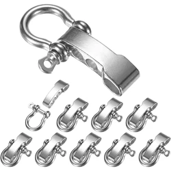 Set of Paracord Bracelet Metal Buckles - Durable U/O Ring Shackle Clasps for Outdoor and Camping Accessories (10Pcs O Silver)