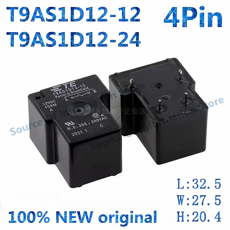 

10PCS T9AS1D12-12 12VDC T9AS1D12-24 24VDC 4Pin 30A TE Tyco Relays