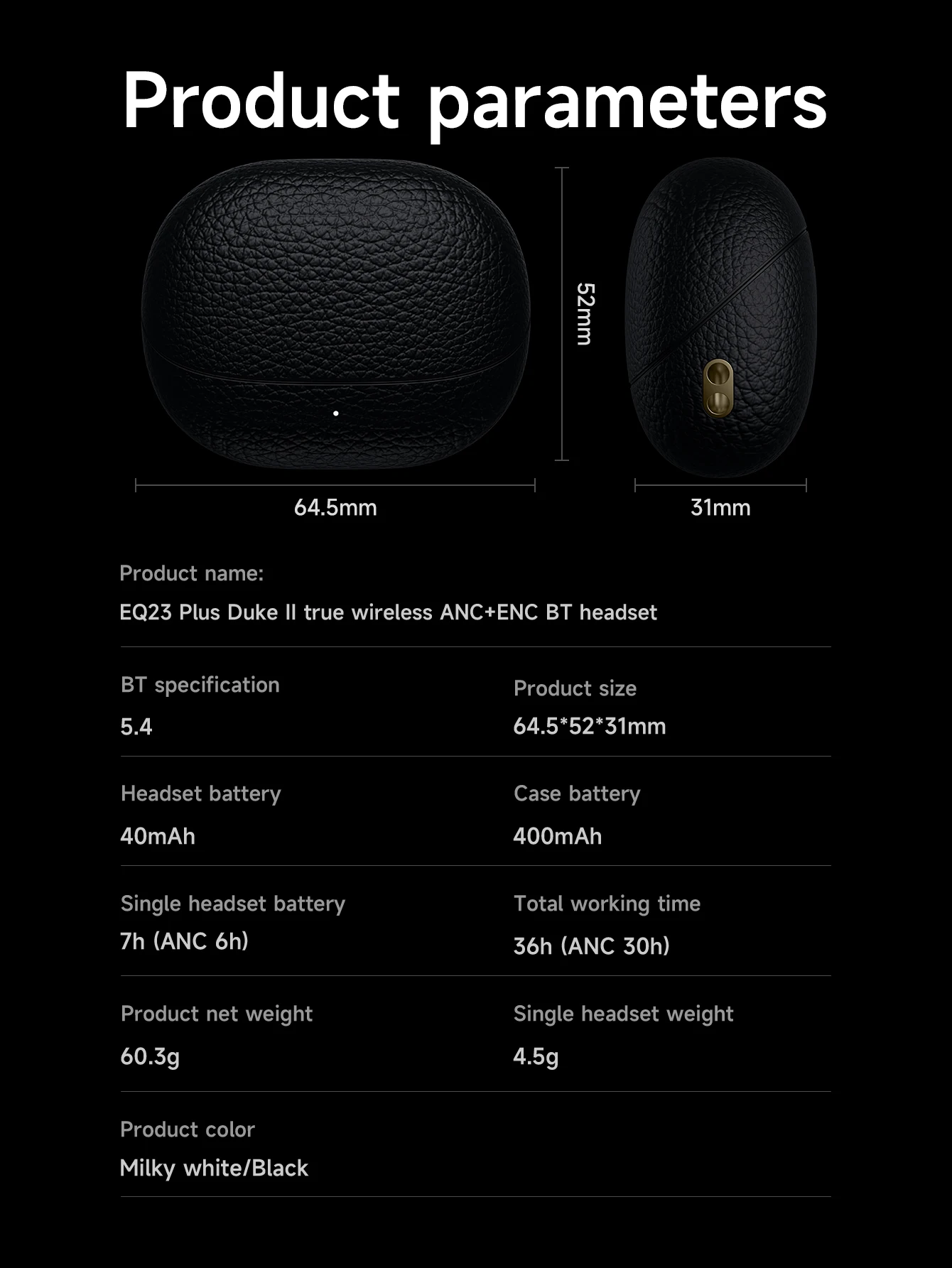 HOCO EQ23 Plus ANC+ENC TWS True Wireless Earphones description image 11