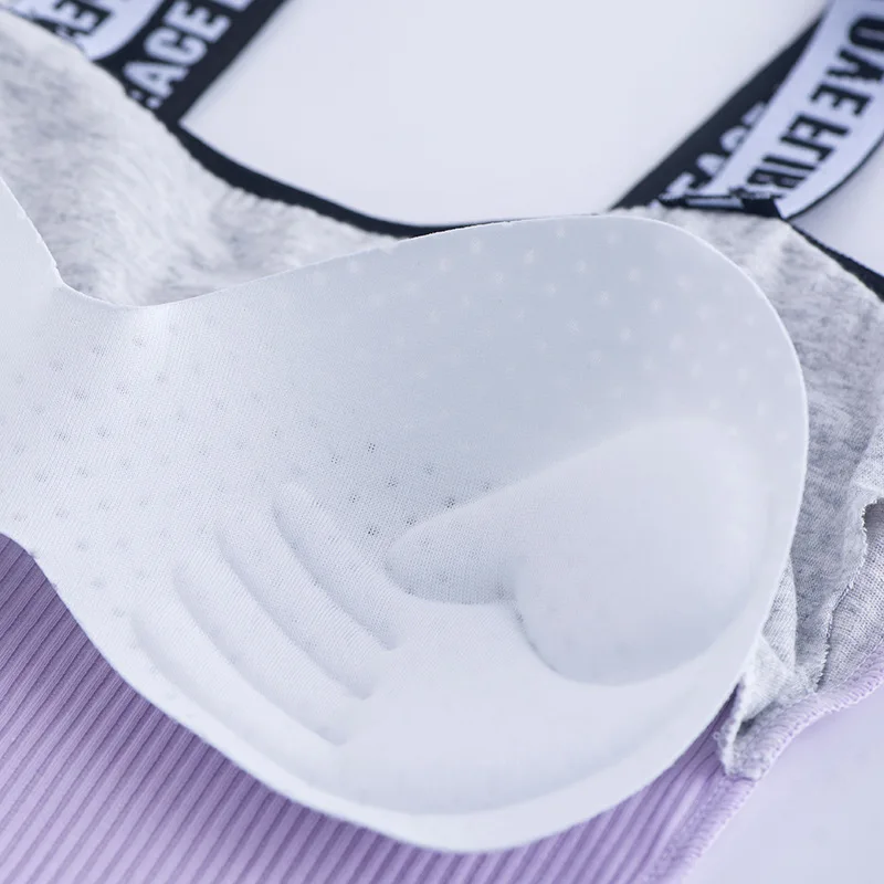 3D Sexy Lingerie Seamless Sport Bra Top Push Up Bralette Brassiere Women Underwear cotton wrapped chest English letter vest girl women lingerie bra