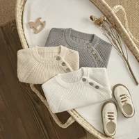 ma&baby 0-3Y Newborn Infant Toddler Baby Boy Girl Sweaters Knit Button Long Sleeve Soft Tops Pullover Fall Winter Clothing 4