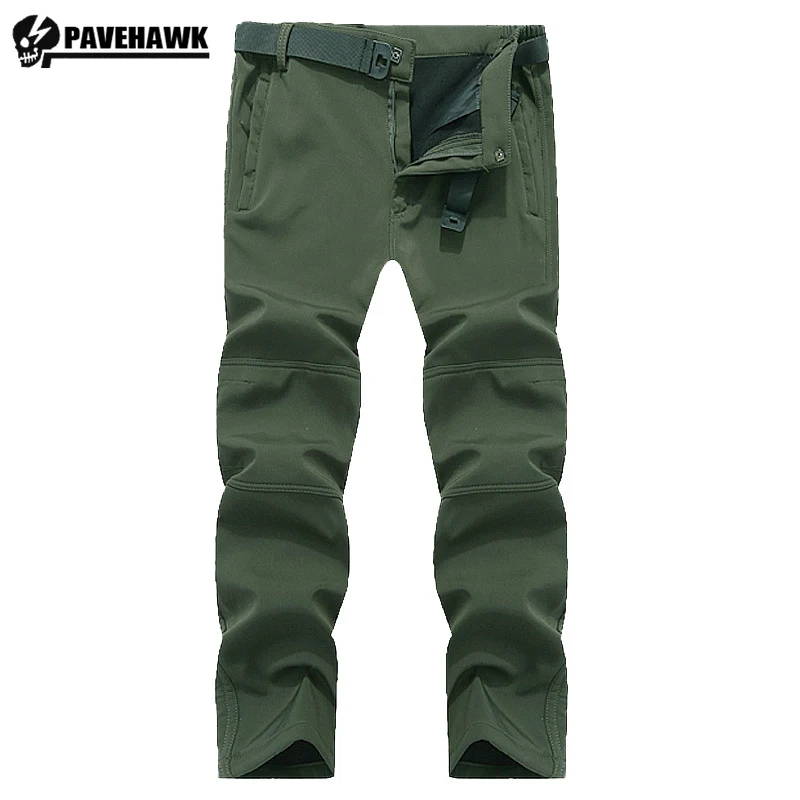 

Mens Soft Shell Ski Cargo Pants Outdoor Climbing Hiking Waterproof Breathable Run Trousers Wear-resistant Slim Sweatpants