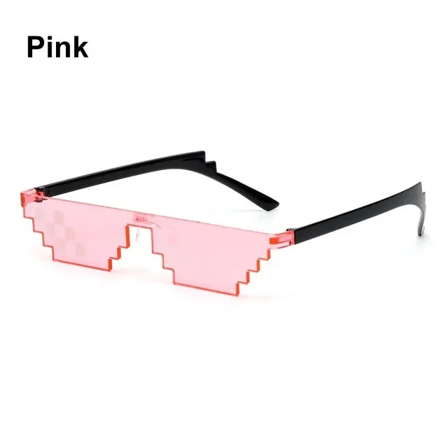 Enhanced Product Title:  
Pixelated Retro Mosaic Sunglasses - Fun Thug Life Gamer Shades