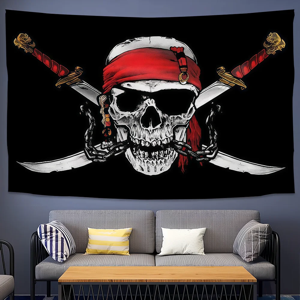 Pirate Skull Flag Decoration for Outdoor Parties and Home Decor