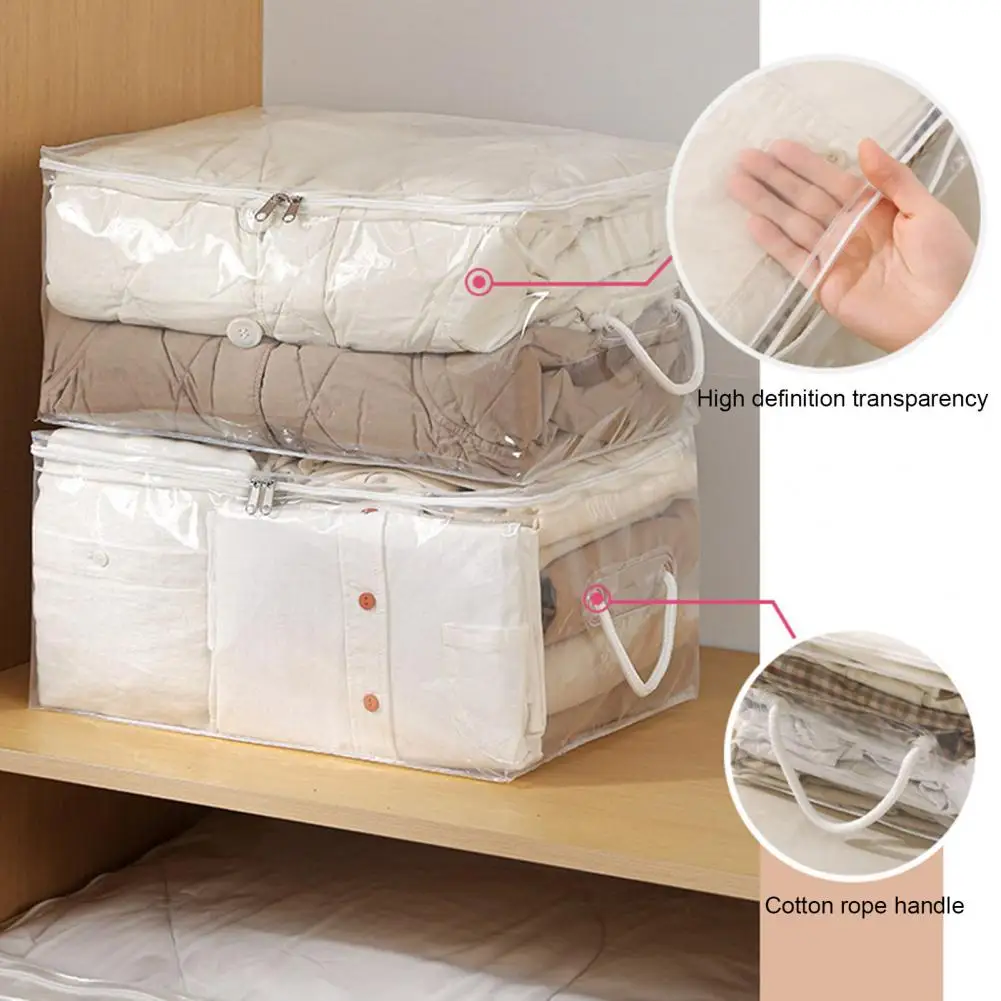 

Moisture-proof Storage Box Capacity Organizer Storage Bags for Sweaters Bed Sheets Blankets Waterproof Foldable Totes for Closet