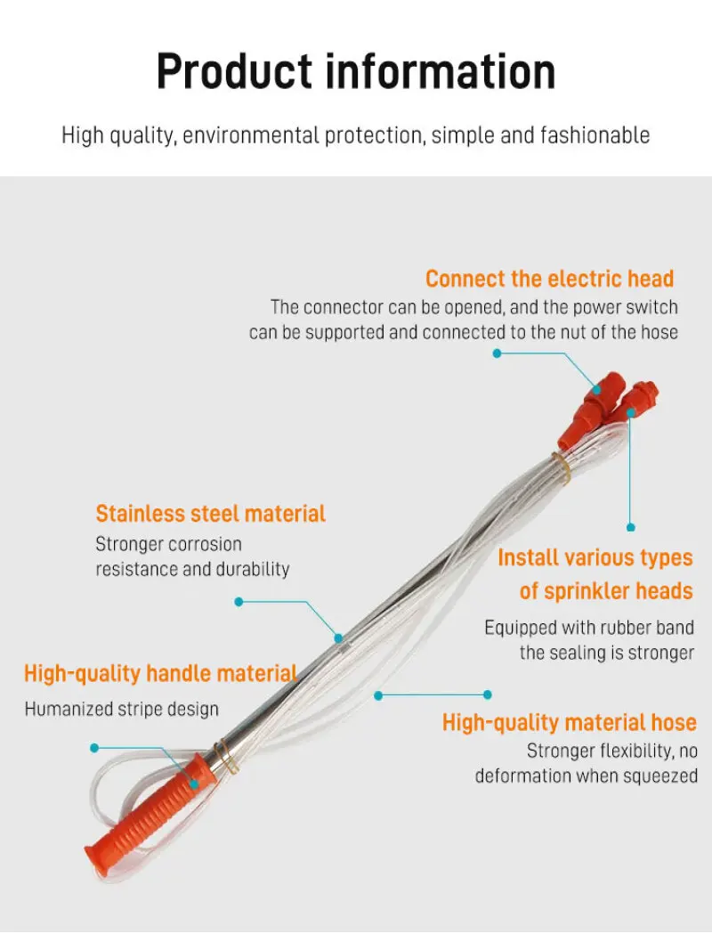 Extra Long Stainless Steel Extension Pole Telescopic Spray Boom