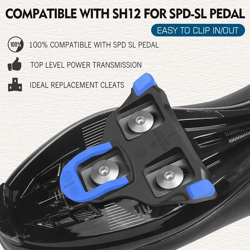 Description Picture 6 of itemBUCKLOS Bicycle Self-locking Pedal Cleat for SPD SL Road Bike Cleats Durable Cycling Shoe Cleat Clipless Pedal Cleats for SH11