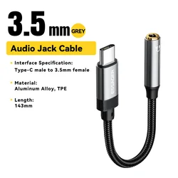 Universal Type C to 3.5mm Jack AUX Cable and Lightning to Audio Adapter (Type - C TO 3.5mm)