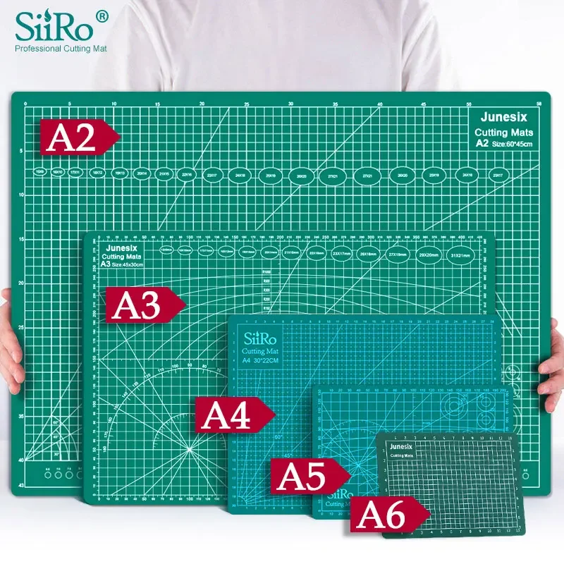 Self Healing PVC Cutting Mat, Double Sided, Gridded Rotary Cutting Board for Art Craft, Fabric, Quilting, Sewing, Scrapbooking