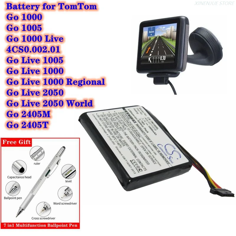 GPS Navigator Battery 3.7V/1000mAh AHL03711018,VF1C,4CQ02 for TomTom Go  1000,1000 Live,1005,2405M,2405T,Go Live 2050,2050 World|Digital Batteries|  - AliExpress