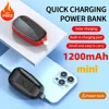 Solar Mini Power Bank Key Ring Portable Charger Outdoor Camping External Battery Emergent Power 1200mah Powerbank for Xiaomi 2