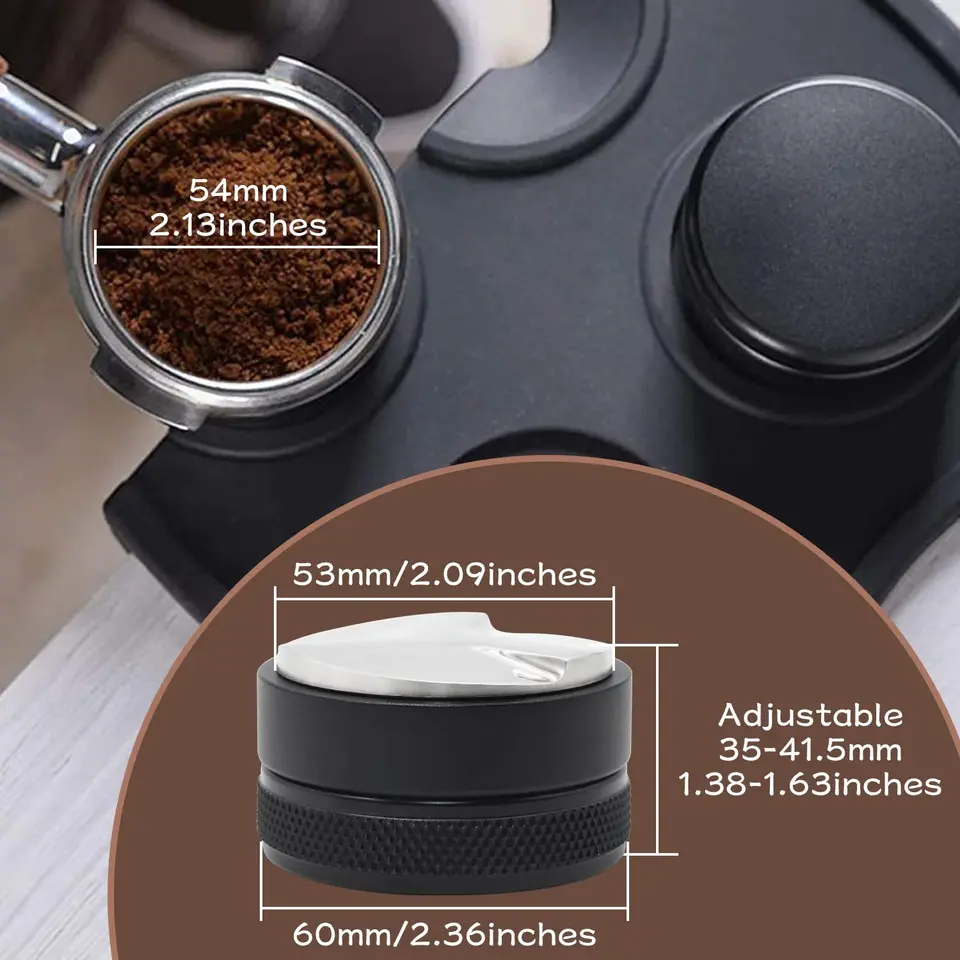 Coffee Distribution Tool - Espresso Coffee Leveler Tool forPortafilter - Barista Espresso Accessories - Adjustable Depth