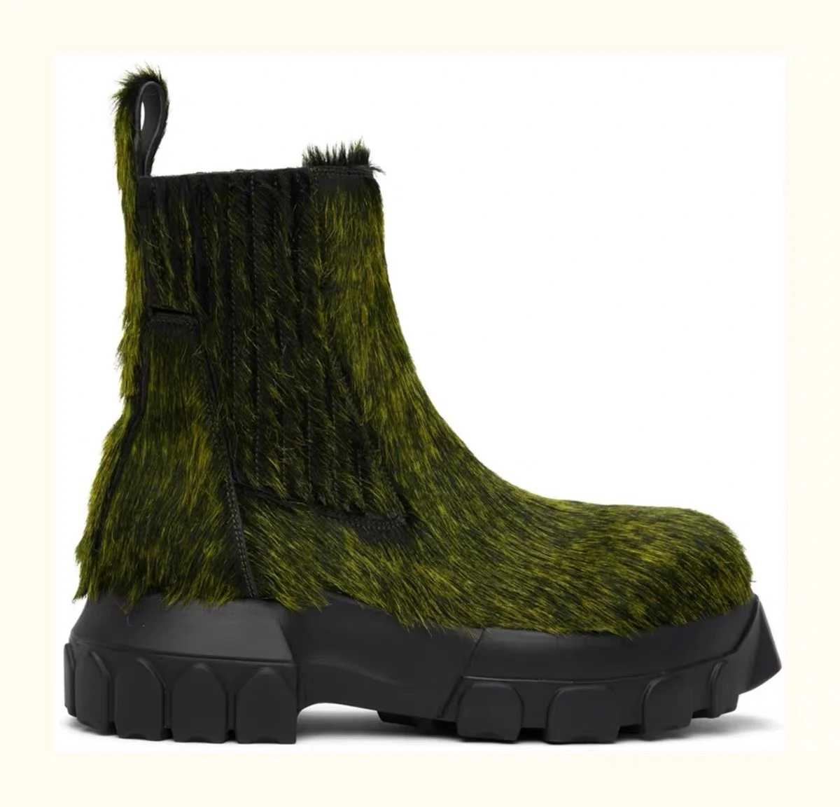 

Dark Green Plush High Quality Winter Men Punk Boots For Men Outdoor Boots Men Warm Non Slip Elastic Chelsea Male Fashion Shoes