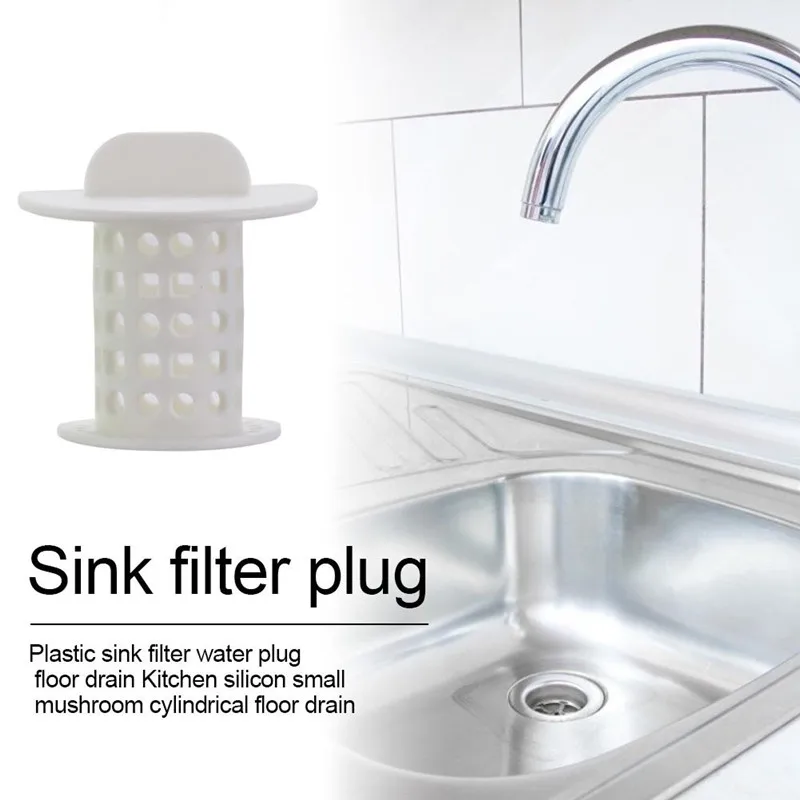 Mushroom Cylindrical Hair Stopper Bathroom Plug Sink Filter Water Floor Drain Drain Cover Universal Anti-clogging Sink Strainer