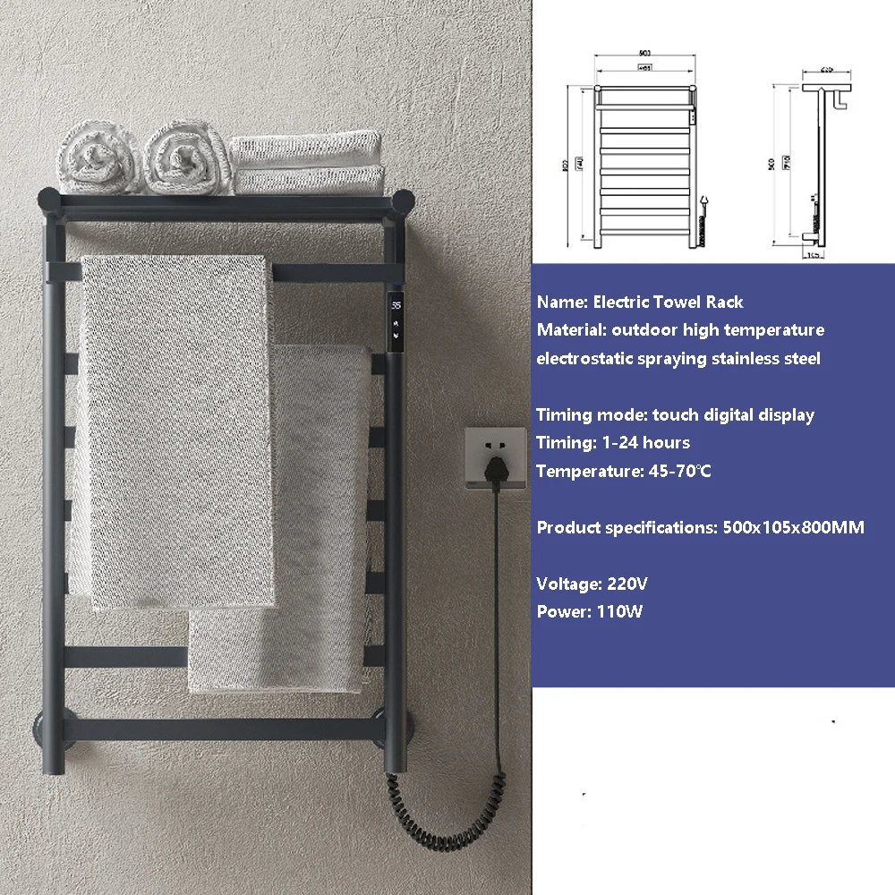 Bathroom Towel Radiator Electric Towel Rack Smart Control Heated Towel  Dryer Timer Function Towel Rail Towel Warmer - AliExpress