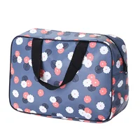 New Girl Outside Travel Toiletry Bag Case Femal Zipper Makeup Bag Organizer Fashion Flower Print Women Tote Large Cosmetic Bag 1