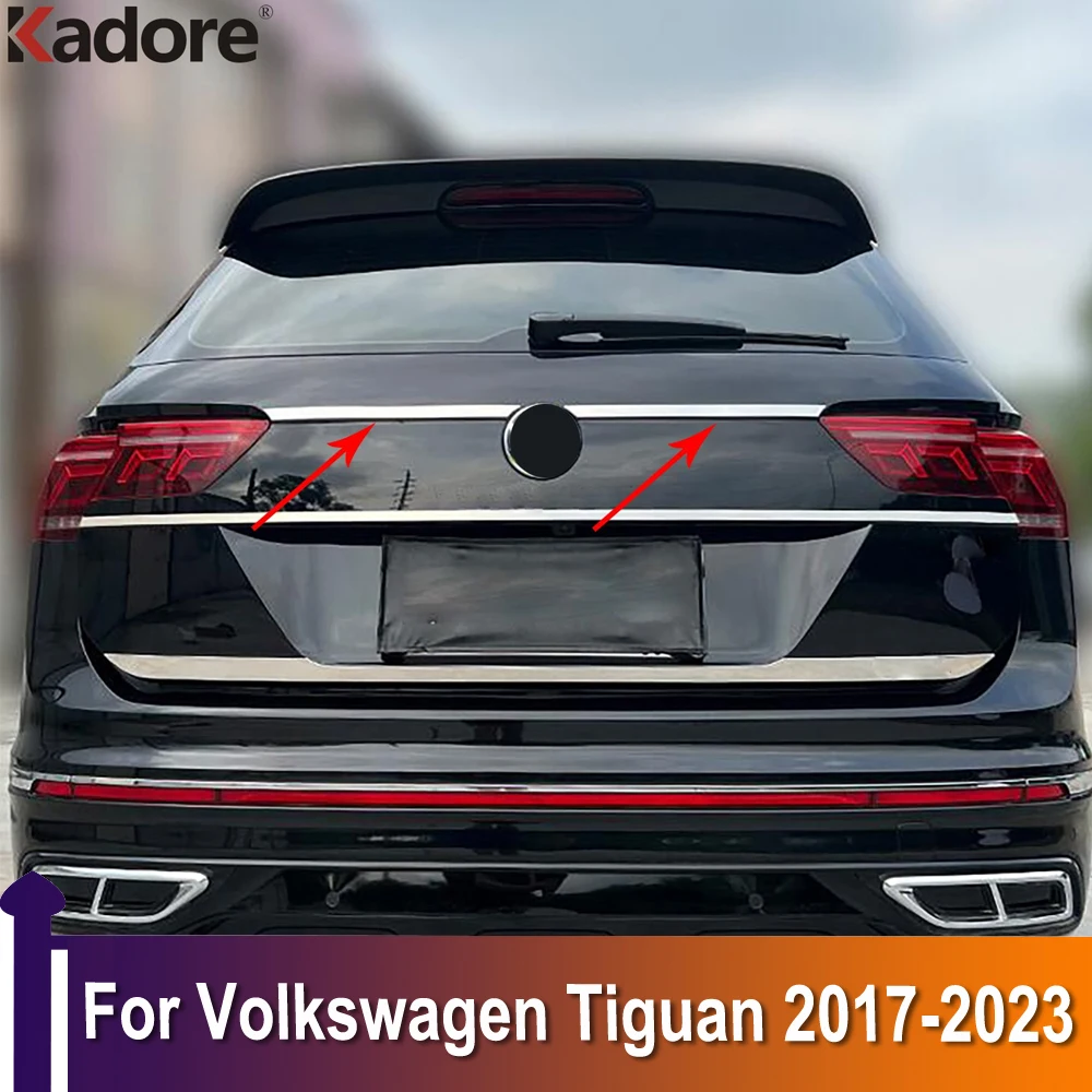 Für Volkswagen Tiguan 2017-2020 2021 2022 2023 Hinten Stamm Deckel  Abdeckung Trim Auto Zubehör Heckklappe Boot Schutz Streifen - AliExpress