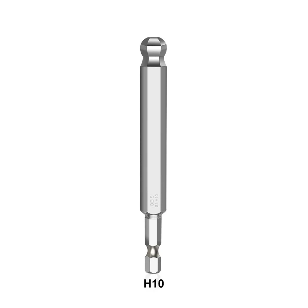 1pc Kugel end schrauben dreher Bit legierter Stahl metrischer Sechs kant bohrer langes magnetisches Treiber bit h1.5/h 2/h 2.5/h3/h4/h5/h6/h8/h10 Handwerkzeuge – Detail 16