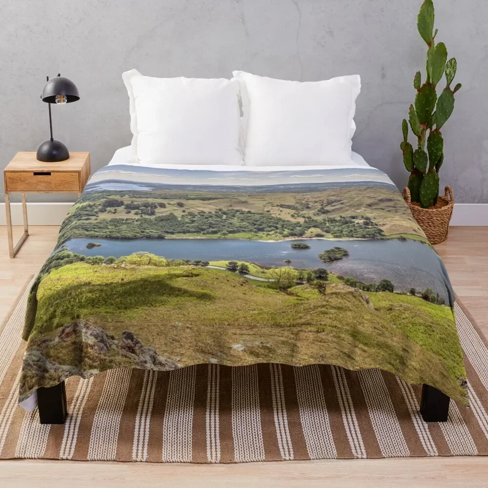 

Ambleside, Winderwere & Rydal Water From Nab Scar Throw Blanket Plush Large Blankets