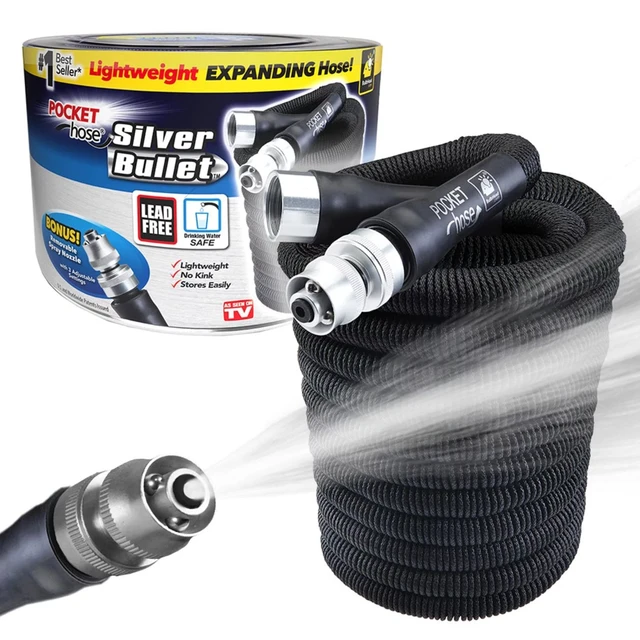 Silver Bullet Garden Hose, Hose Gardens Expandable, Aluminum Garden Hose