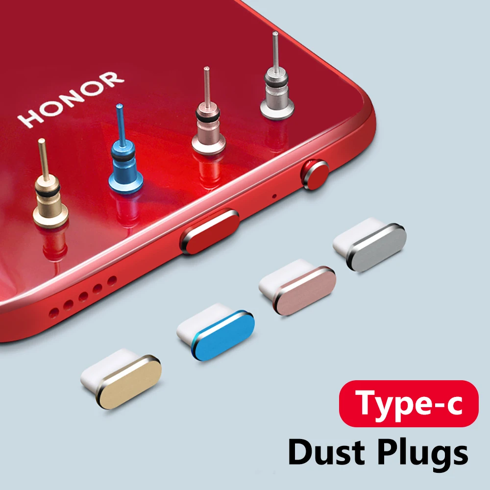 Universal Dustproof Cover Set with USB Type-C and 3.5mm Jack Plugs