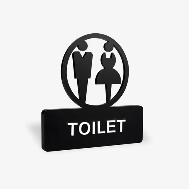 Sticker muraux toilettes Signalisation - Toilettes