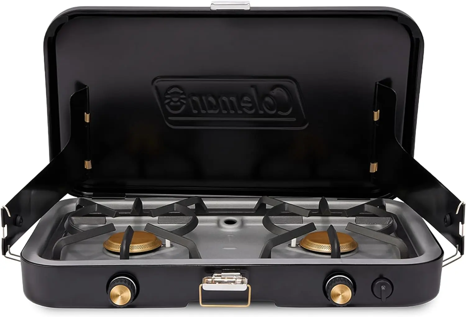 

3-in-1 Propane Camping Stove Portable Gas Stove with Matchless Lighting, Cast Iron Griddle & Grill Grates & 24,000 BTUs of Power