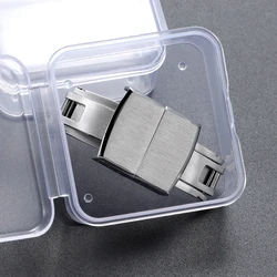 Sleek Stainless Steel Adjustable Butterfly Clasp Watchband Accessory (Silver - 20mm)