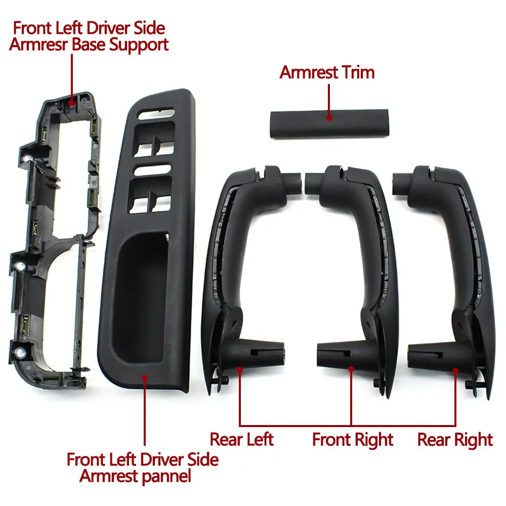 Car Interior Door Pull Grab Handle Door Armrest Replacement LHD Front Rear Left Right For VW Bora Golf 4 MK4 Jetta 1999-2004
